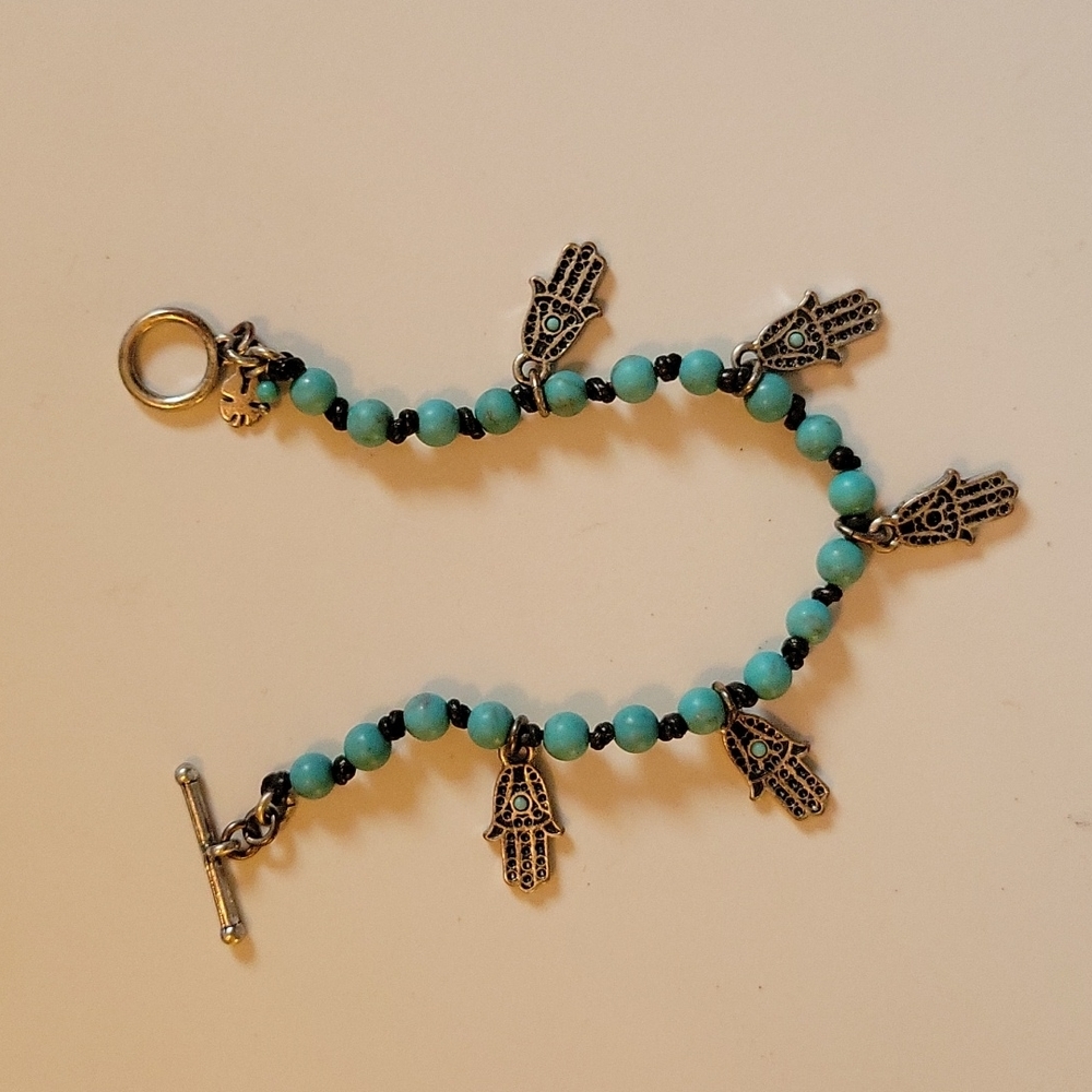 Lucky Brand Turquoise Hamsa Bracelet